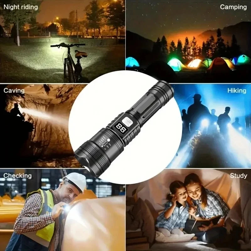 100000LM Super Bright Flashlight Outdoor Waterproof Camping Lantern