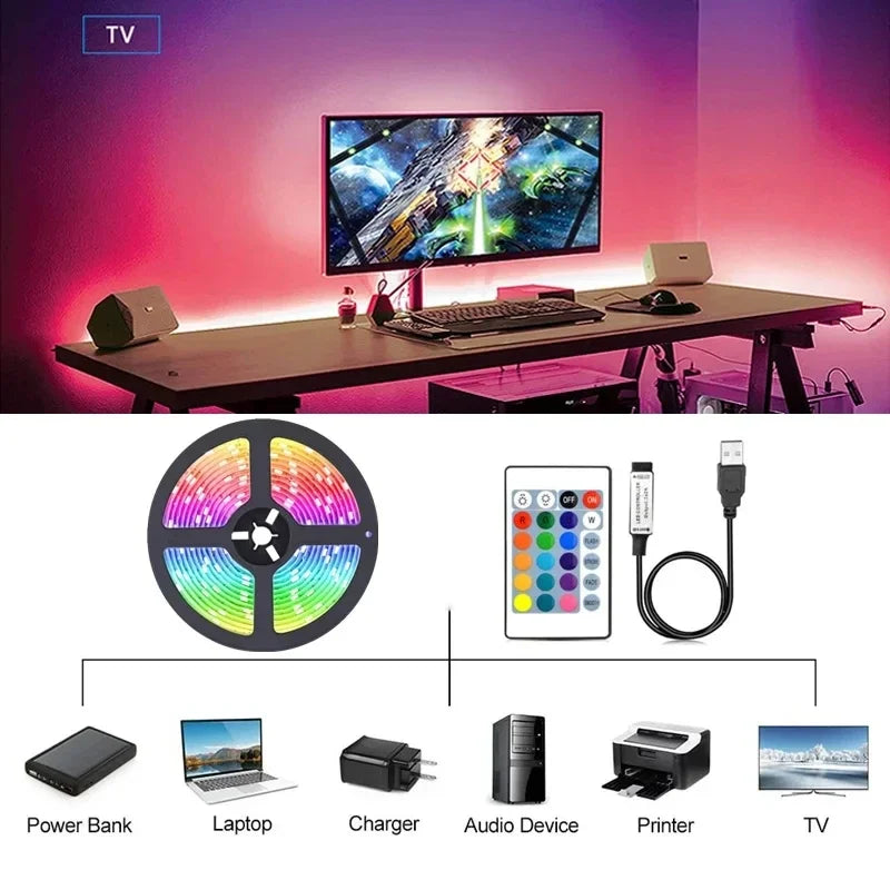 USB LED Strip
lights Music Sync Color Changing