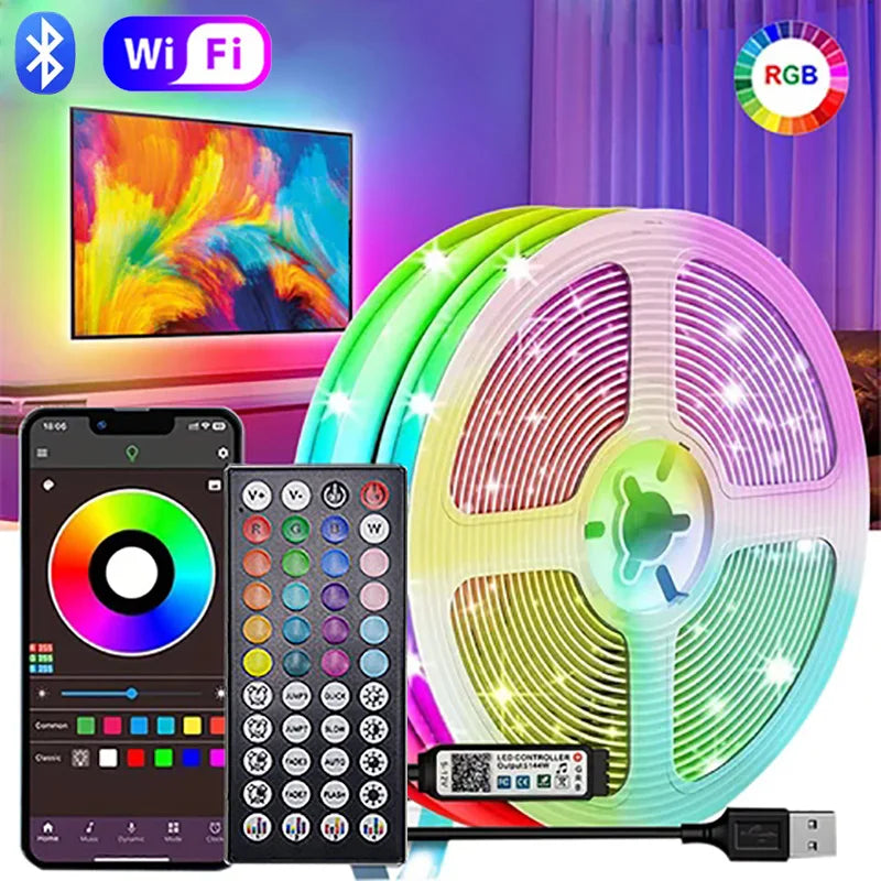 USB LED Strip
lights Music Sync Color Changing