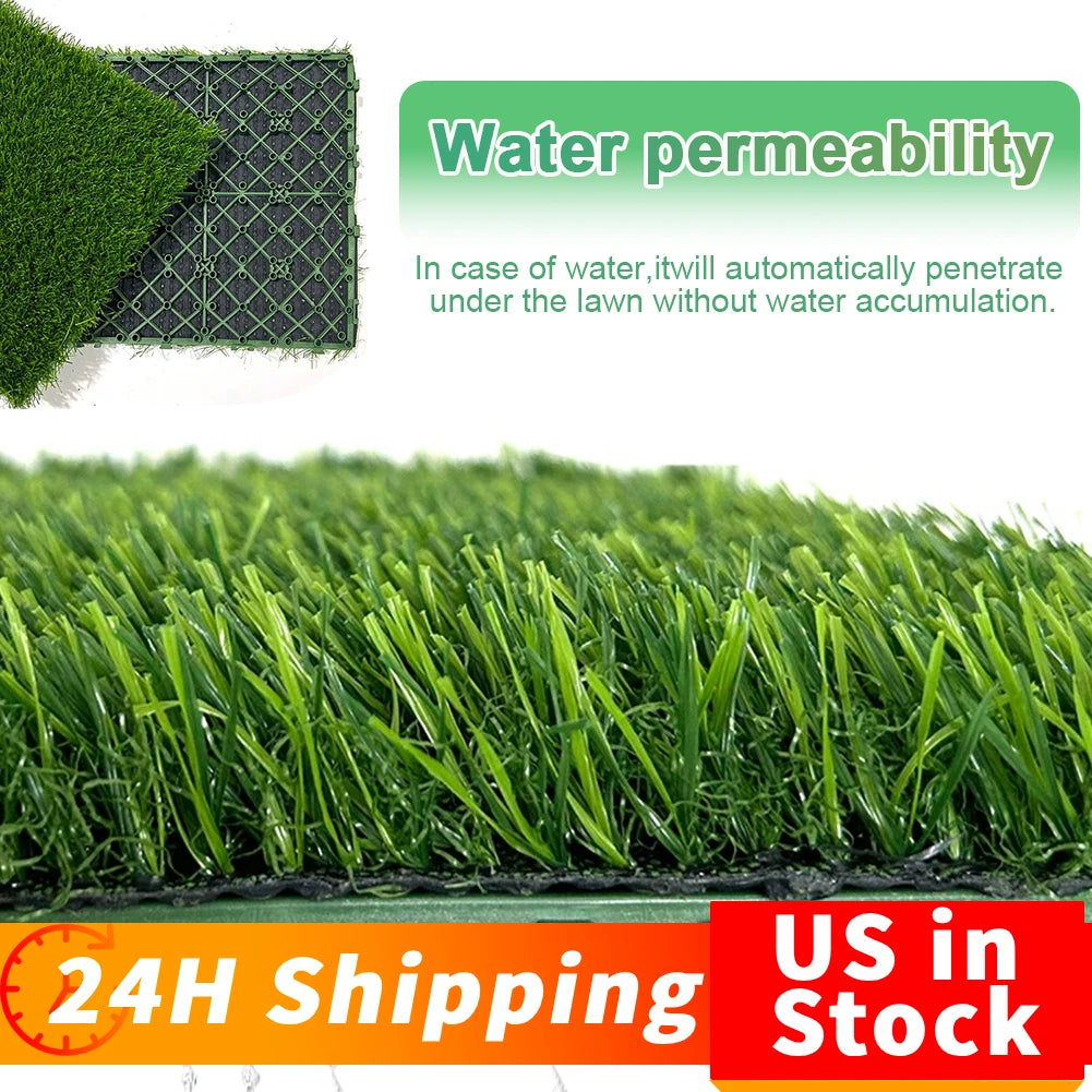 10-30Pcs 12x12 Inch  Interlocking Grass Deck Tiles