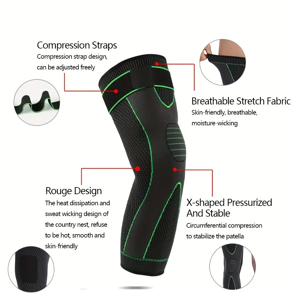 Elastic Pressurized Knee Pads Warm Leg Protection