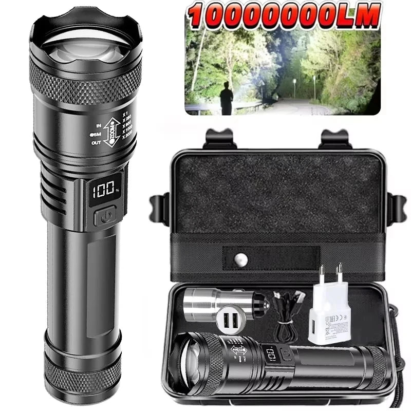 100000LM Super Bright Flashlight Outdoor Waterproof Camping Lantern