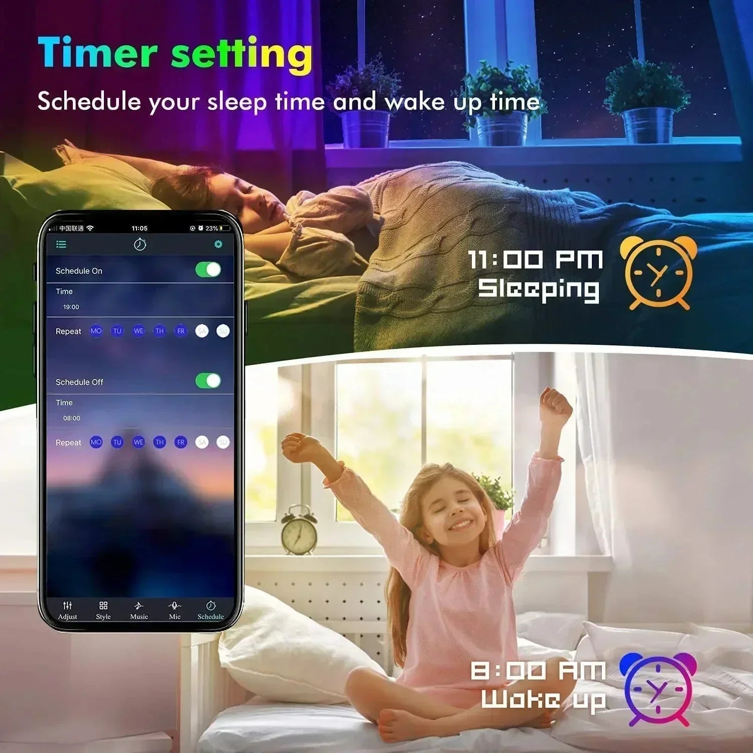 USB Christmas Light Remote Control for Gaming Room TV Backlight