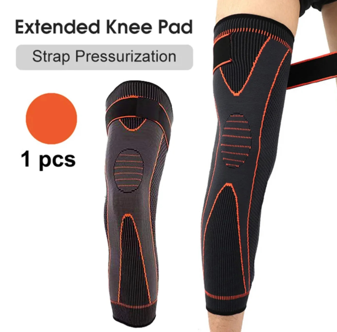 Elastic Pressurized Knee Pads Warm Leg Protection