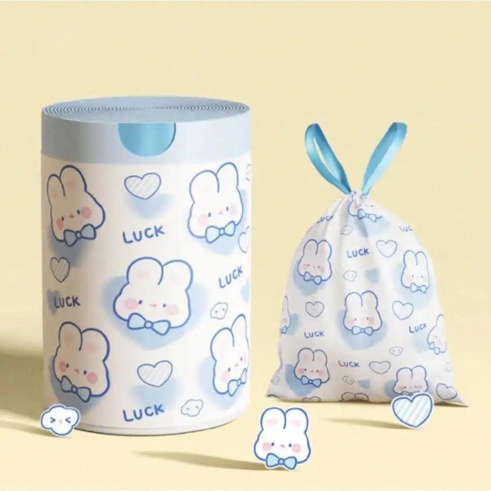 100PCS Cartoon Drawstring Trash Bags, 19.7x17.7in