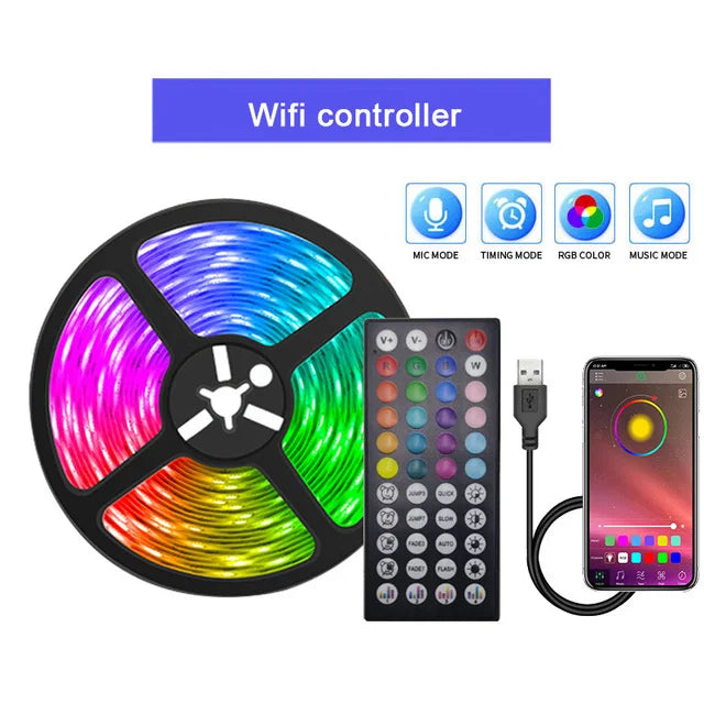 USB LED Strip
lights Music Sync Color Changing